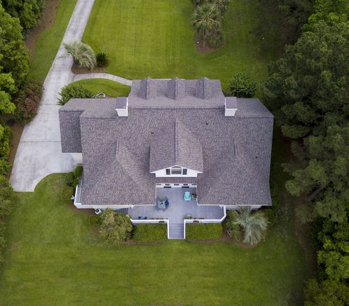aerial view shingle roof